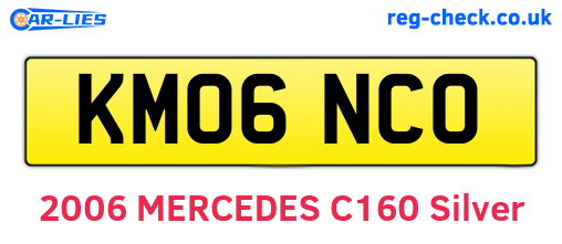 KM06NCO are the vehicle registration plates.