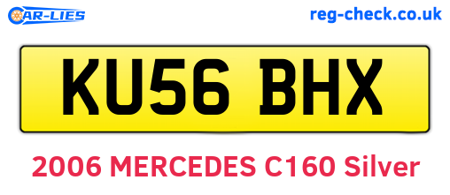 KU56BHX are the vehicle registration plates.