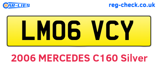 LM06VCY are the vehicle registration plates.