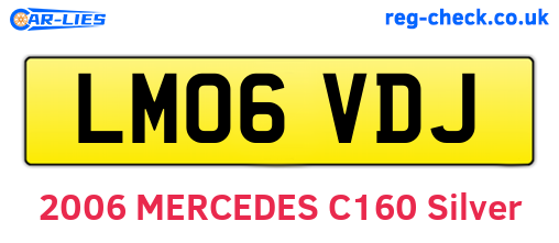 LM06VDJ are the vehicle registration plates.