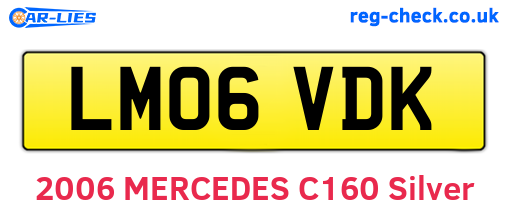 LM06VDK are the vehicle registration plates.