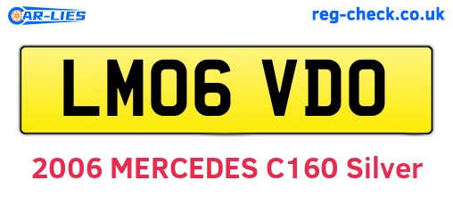 LM06VDO are the vehicle registration plates.