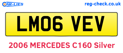 LM06VEV are the vehicle registration plates.