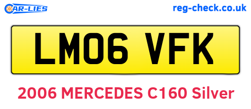 LM06VFK are the vehicle registration plates.