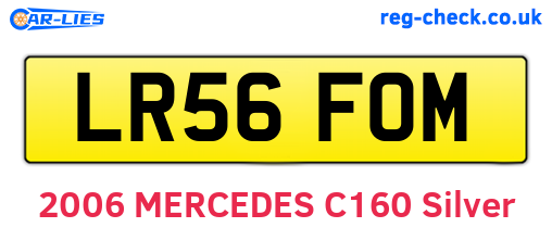 LR56FOM are the vehicle registration plates.
