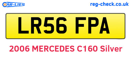 LR56FPA are the vehicle registration plates.