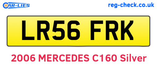 LR56FRK are the vehicle registration plates.