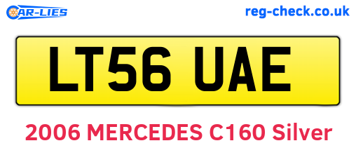 LT56UAE are the vehicle registration plates.