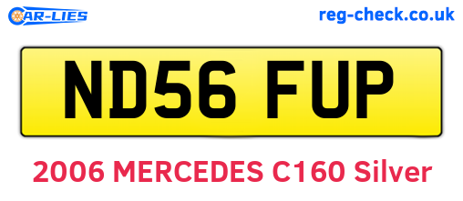 ND56FUP are the vehicle registration plates.
