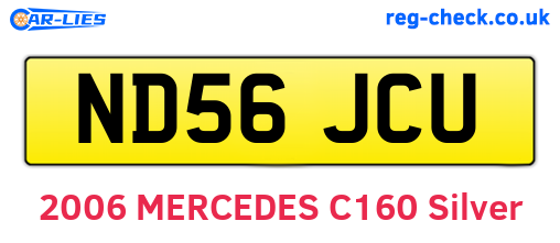 ND56JCU are the vehicle registration plates.