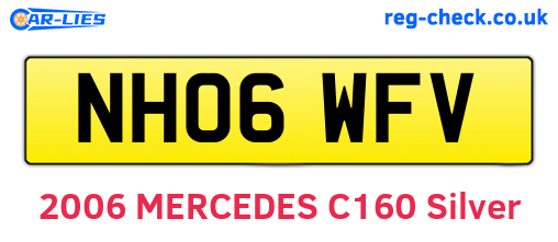 NH06WFV are the vehicle registration plates.
