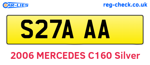 S27AAA are the vehicle registration plates.