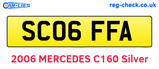 SC06FFA are the vehicle registration plates.