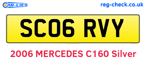 SC06RVY are the vehicle registration plates.