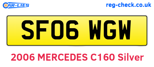 SF06WGW are the vehicle registration plates.