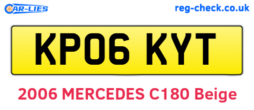KP06KYT are the vehicle registration plates.
