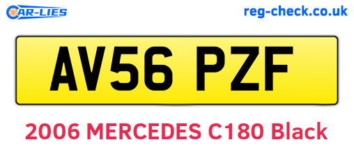 AV56PZF are the vehicle registration plates.