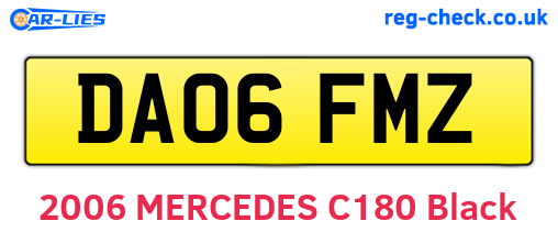 DA06FMZ are the vehicle registration plates.