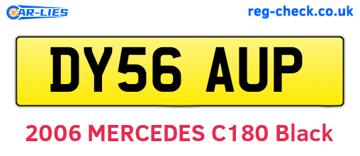 DY56AUP are the vehicle registration plates.