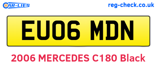 EU06MDN are the vehicle registration plates.