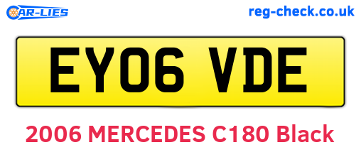 EY06VDE are the vehicle registration plates.