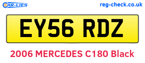 EY56RDZ are the vehicle registration plates.
