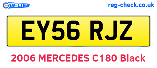 EY56RJZ are the vehicle registration plates.