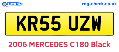 KR55UZW are the vehicle registration plates.