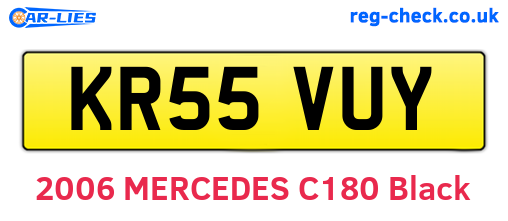 KR55VUY are the vehicle registration plates.