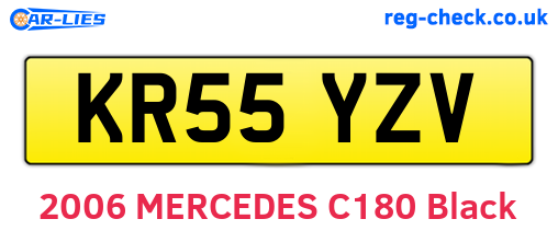 KR55YZV are the vehicle registration plates.
