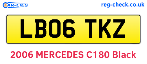 LB06TKZ are the vehicle registration plates.
