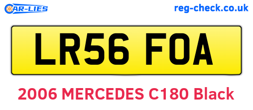 LR56FOA are the vehicle registration plates.
