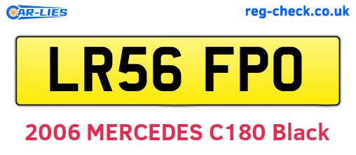 LR56FPO are the vehicle registration plates.