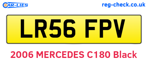 LR56FPV are the vehicle registration plates.