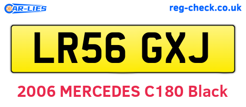 LR56GXJ are the vehicle registration plates.