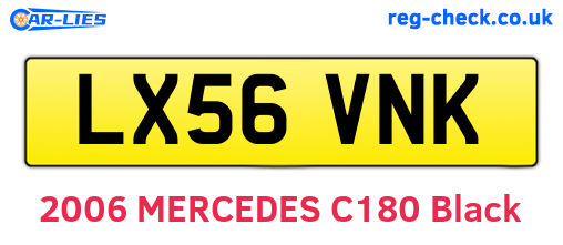 LX56VNK are the vehicle registration plates.
