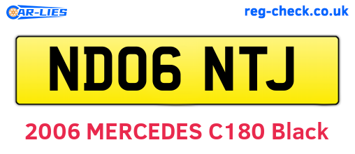 ND06NTJ are the vehicle registration plates.