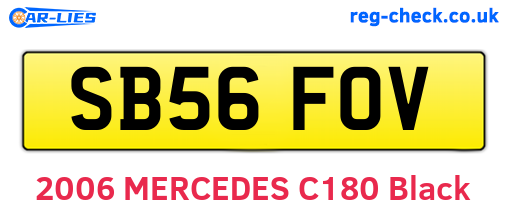 SB56FOV are the vehicle registration plates.