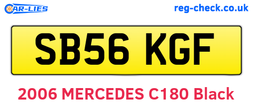 SB56KGF are the vehicle registration plates.