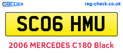 SC06HMU are the vehicle registration plates.
