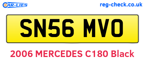 SN56MVO are the vehicle registration plates.