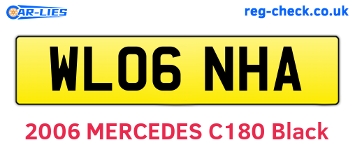 WL06NHA are the vehicle registration plates.