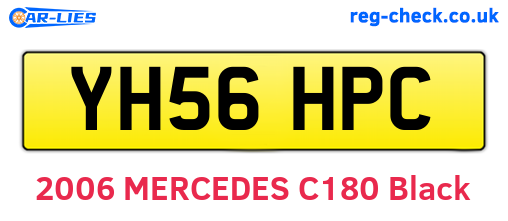 YH56HPC are the vehicle registration plates.