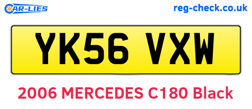 YK56VXW are the vehicle registration plates.