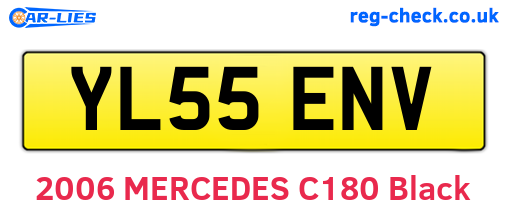 YL55ENV are the vehicle registration plates.