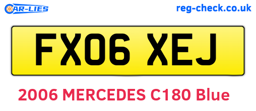 FX06XEJ are the vehicle registration plates.