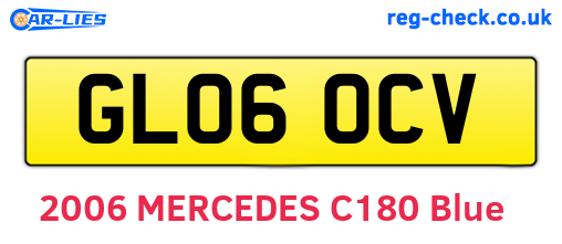 GL06OCV are the vehicle registration plates.
