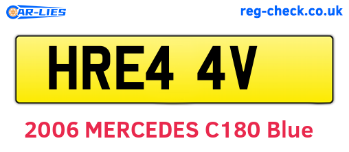 HRE44V are the vehicle registration plates.