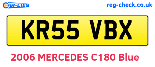 KR55VBX are the vehicle registration plates.
