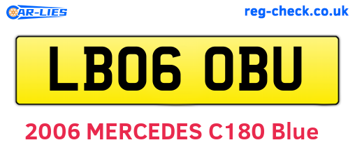 LB06OBU are the vehicle registration plates.